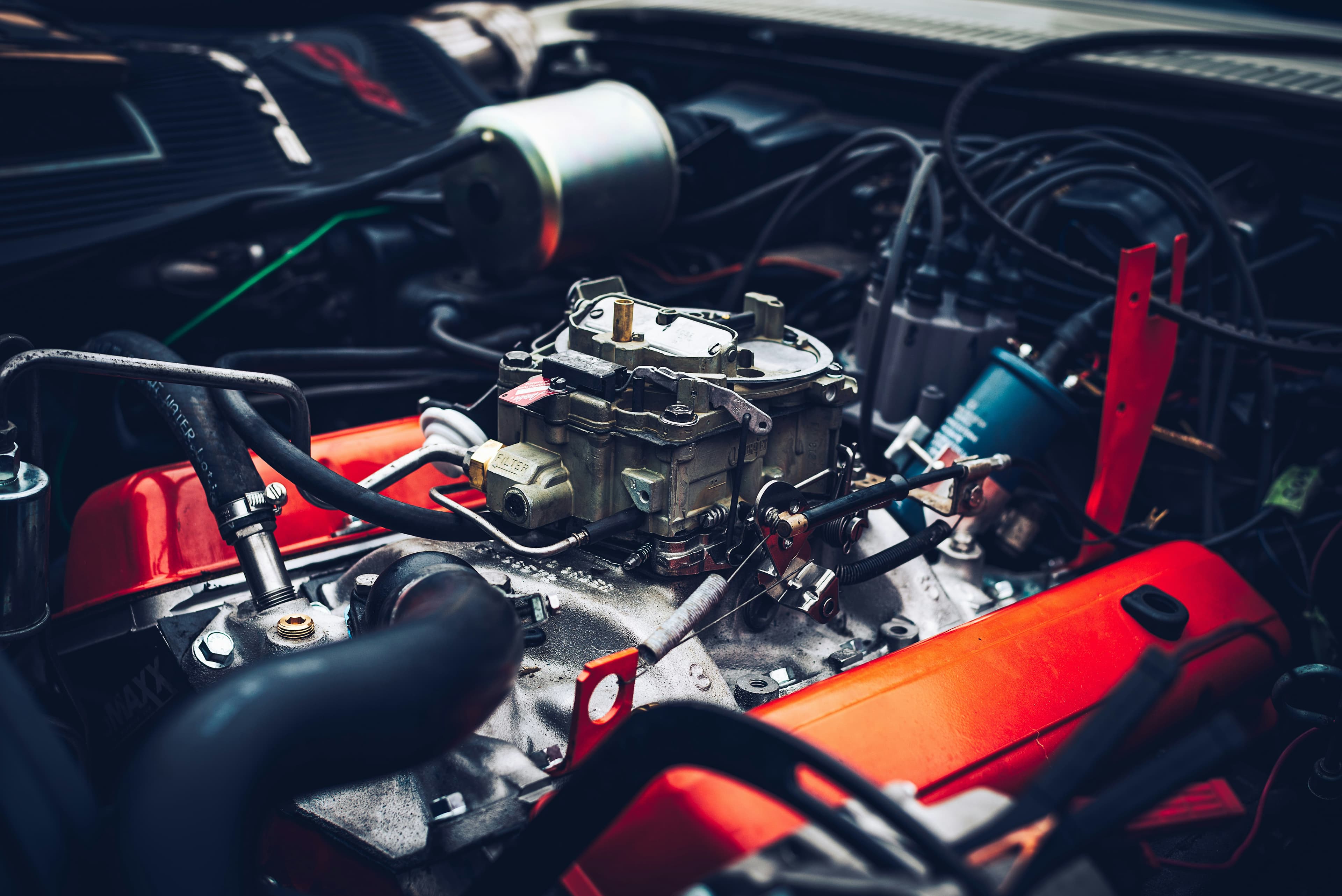 Clean, detailed engine bay after professional gasket and belt service